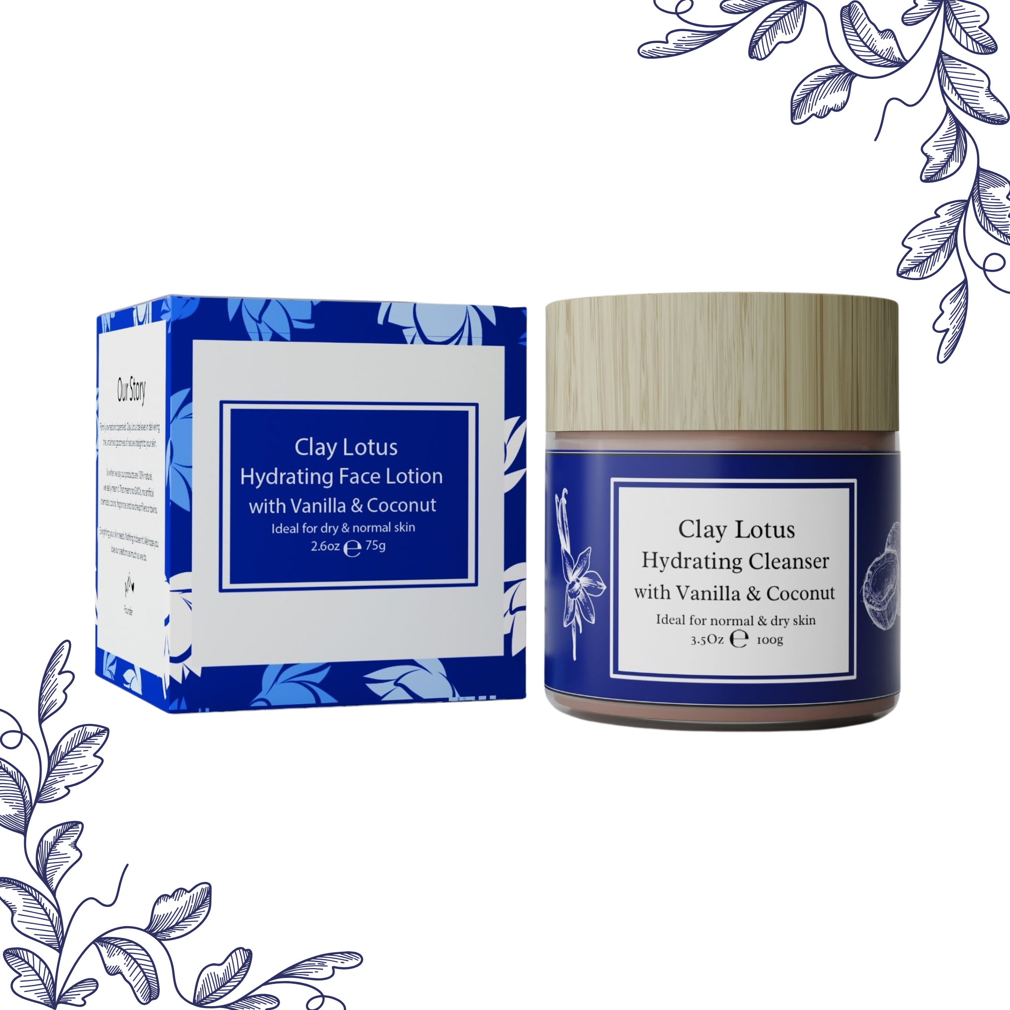 Hydrating face wash for dry skin with enriching vanilla & lavender