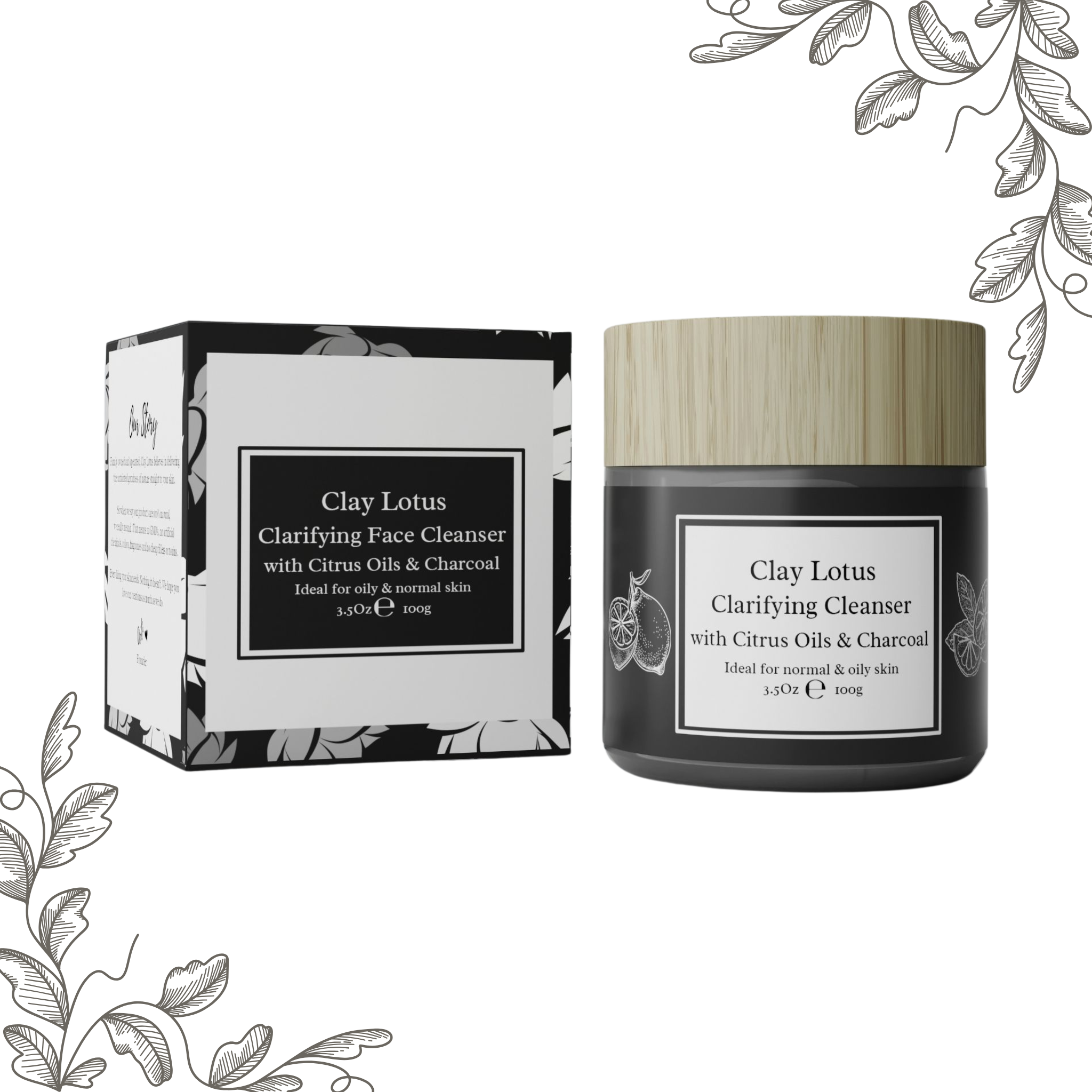 Clarifying Face Wash for Oily Skin with Citrus Oils & Charcoal