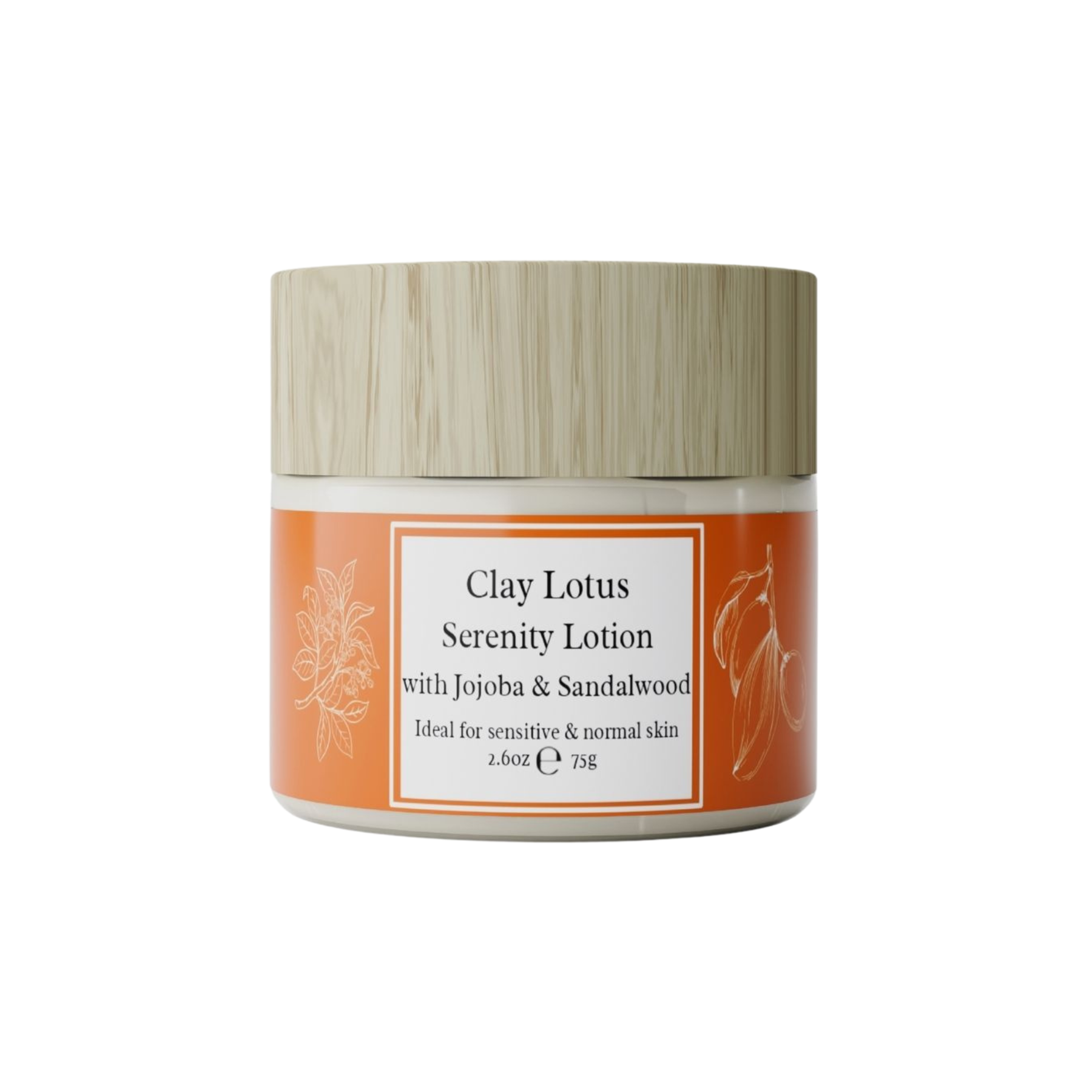 Clay Lotus Serenity Face Lotion with Jojoba & Sandalwood