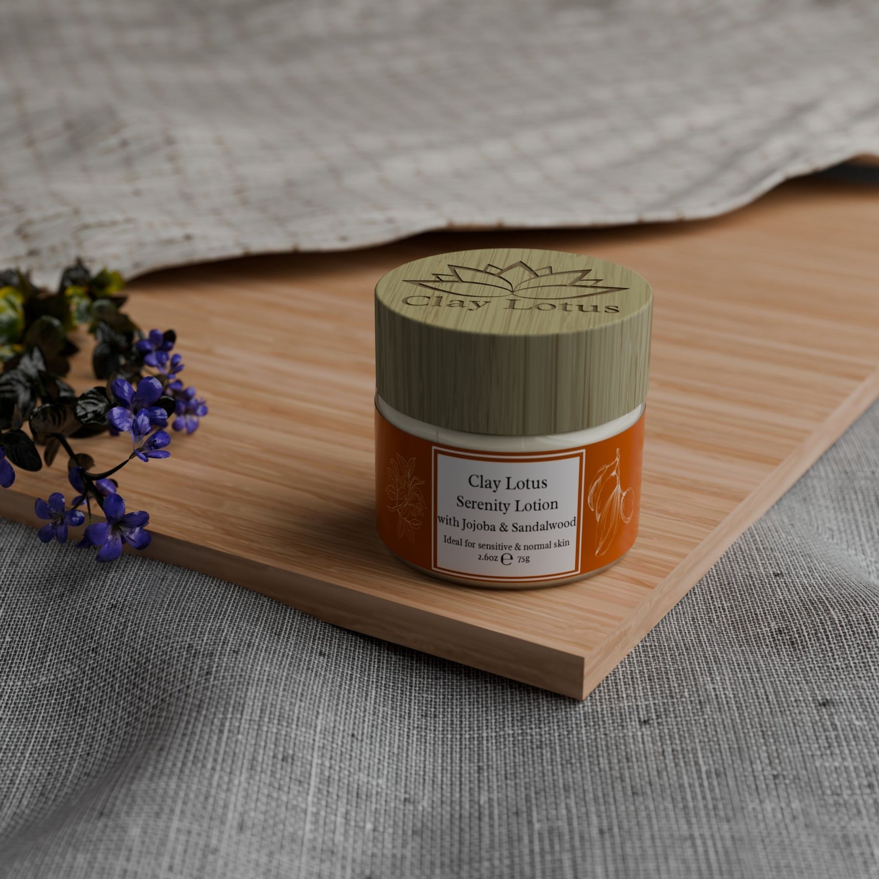 Clay Lotus Serenity Face Lotion with Jojoba & Sandalwood