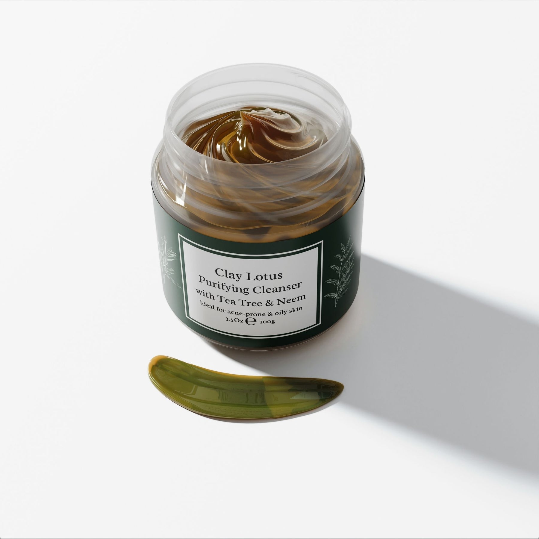 Clay Lotus Purifying Face Wash for Acne Prone Skin with Tea Tree & Neem